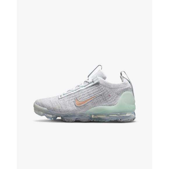 Nike Air Vapormax Flyknit 2021 GS Platinum Mint DB1550 008 - SIZE 5.5Y / 7 WOMEN main image 8